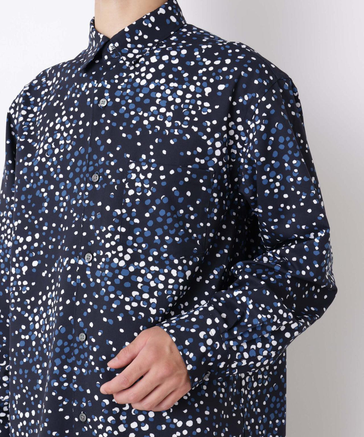 EDITORIAL PRINT レギュラーカラーシャツ 6686220222