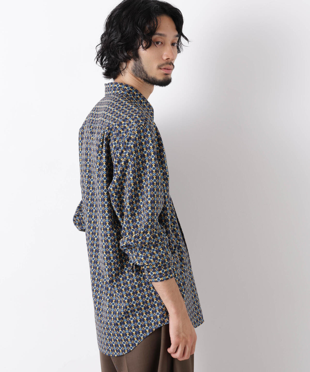 EDITORIAL PRINT レギュラーカラーシャツ 6686220222