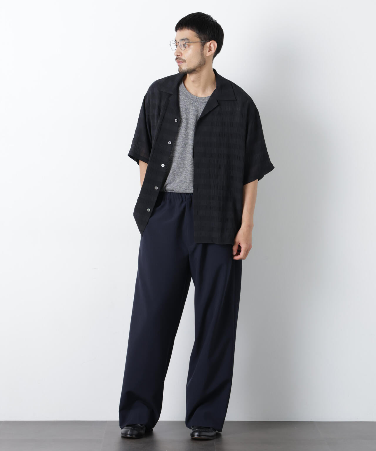 シースルーチェックシャツ 半袖 6686221202