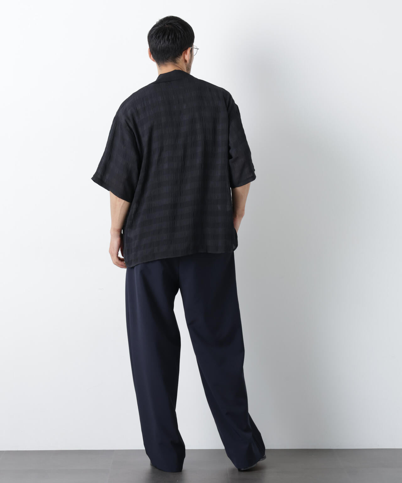 シースルーチェックシャツ 半袖 6686221202
