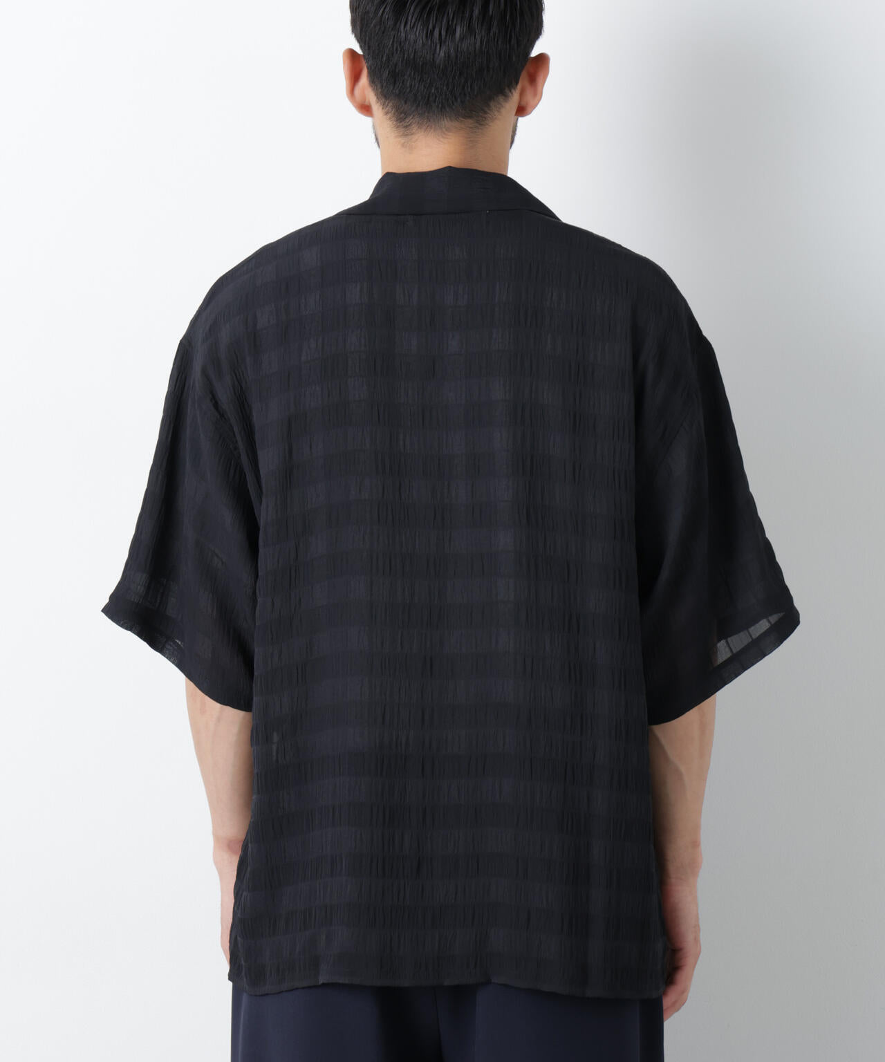シースルーチェックシャツ 半袖 6686221202