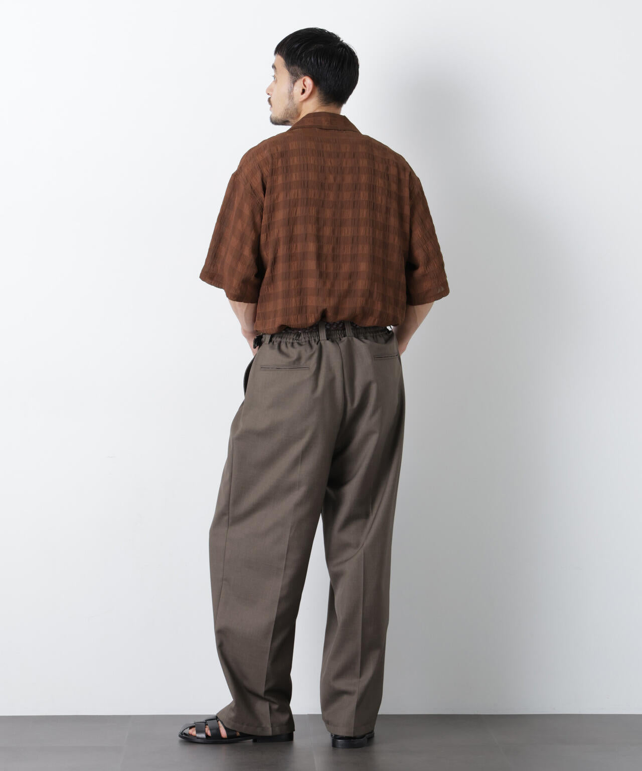 シースルーチェックシャツ 半袖 6686221202