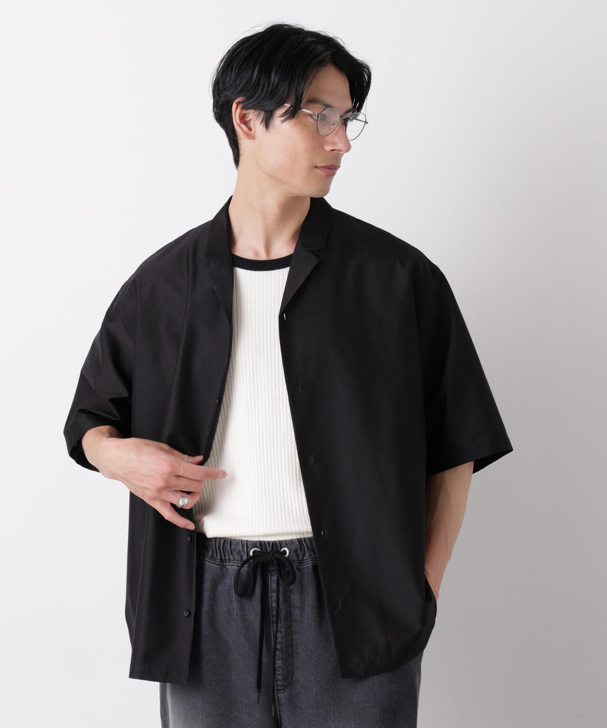 0 ZERO LAYER オープンカラーシャツ(セットアップ可) 6686221206