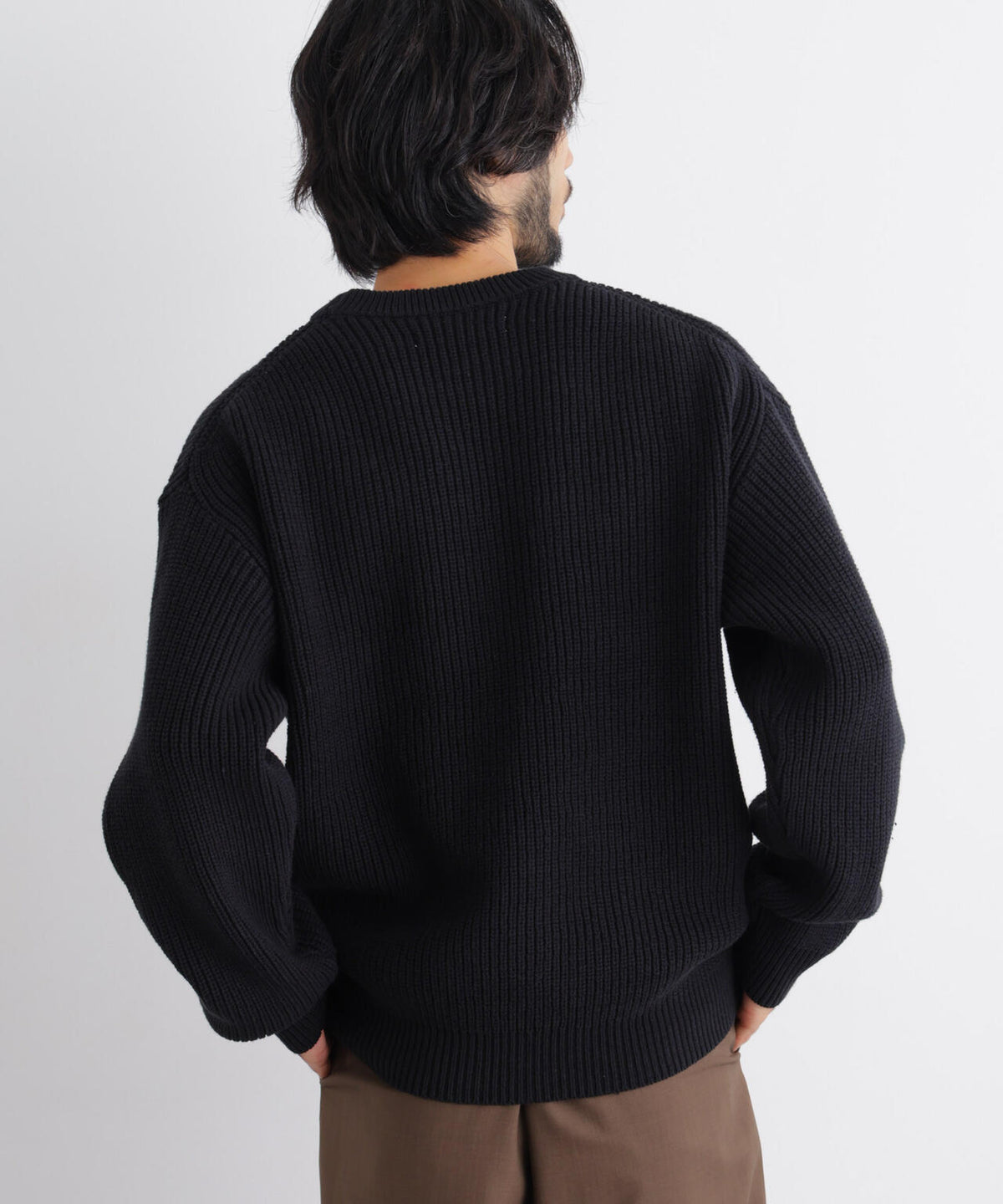 コットンMIXバルキークルーネックニット 6686222218