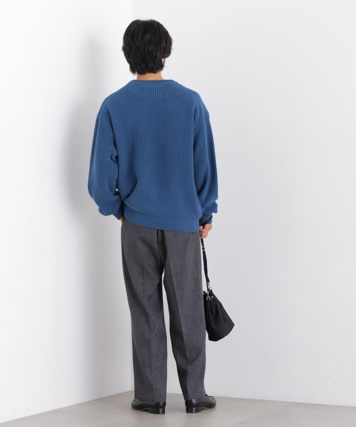 コットンMIXバルキークルーネックニット 6686222218