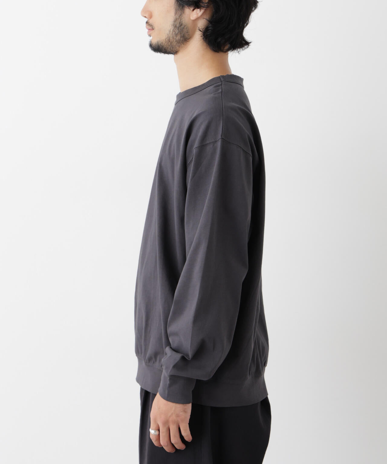 ソフトメランジクルーネックTシャツ 長袖 6686223215