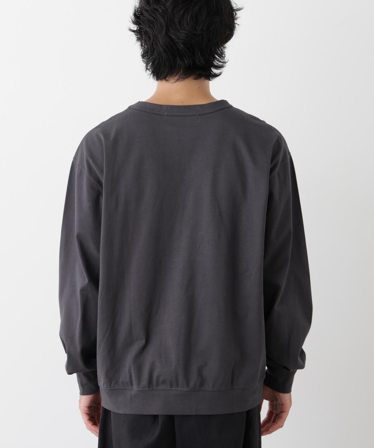 ソフトメランジクルーネックTシャツ 長袖 6686223215