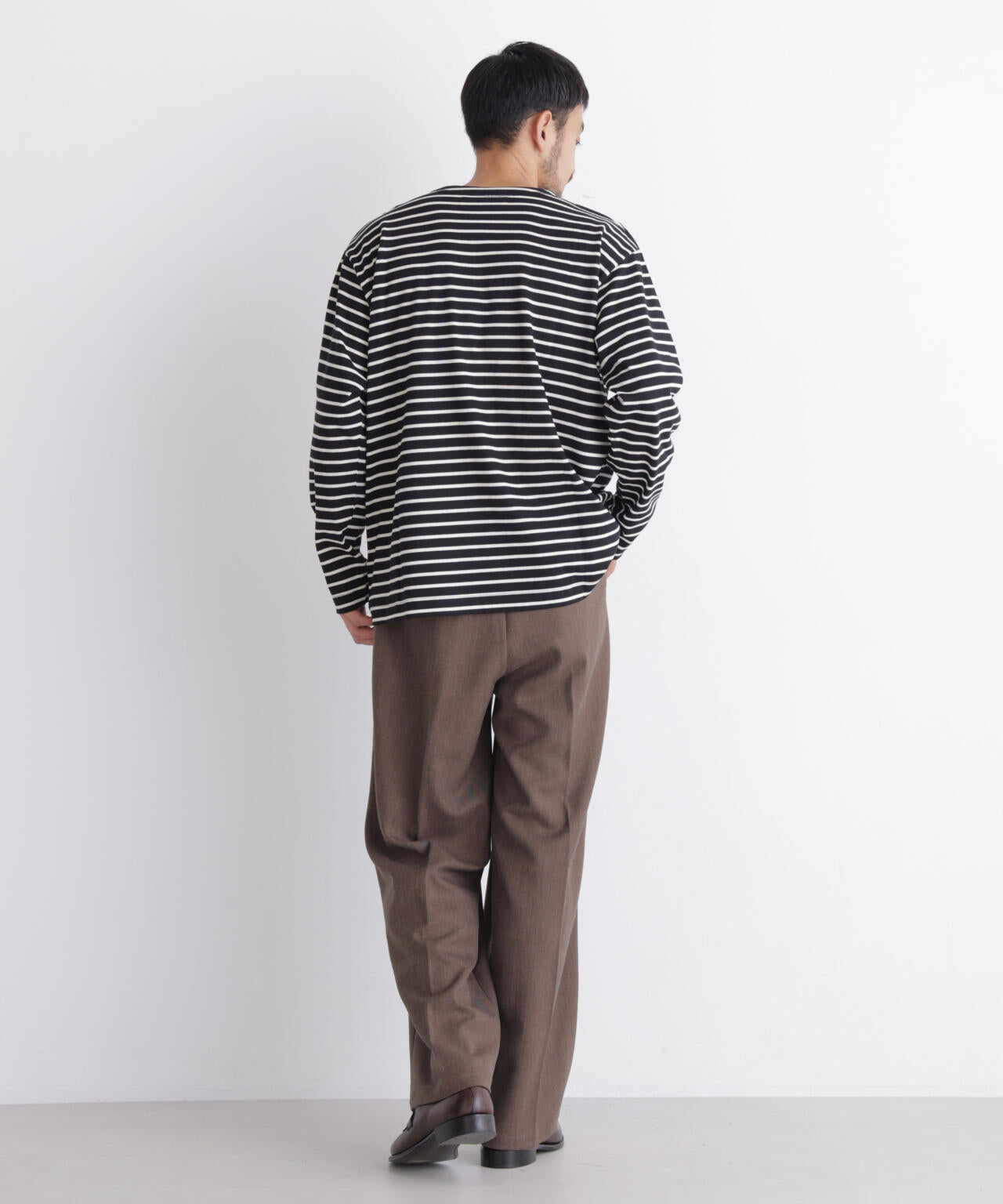 ボーダーバスクTシャツ 長袖 6686223219
