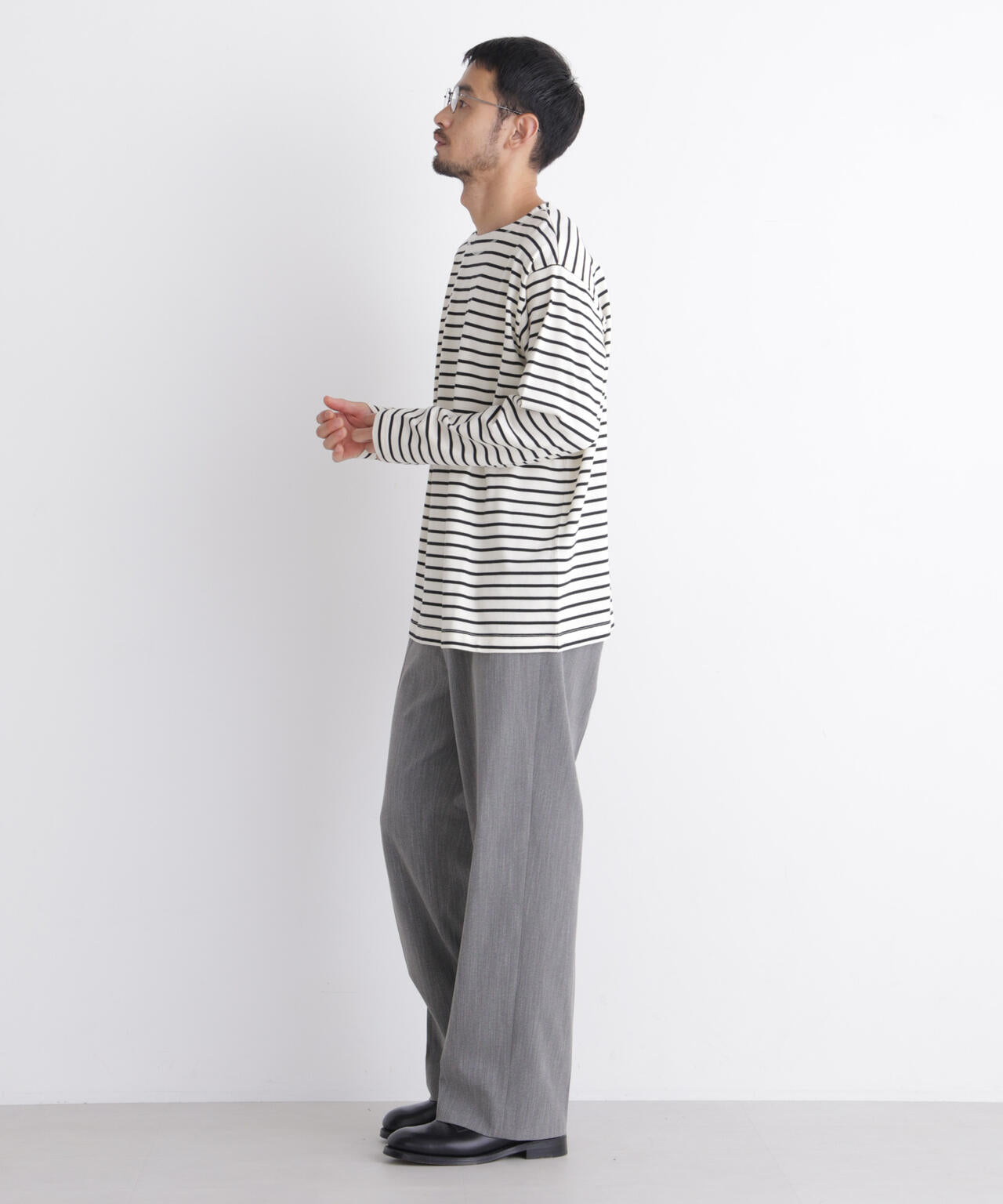 ボーダーバスクTシャツ 長袖 6686223219