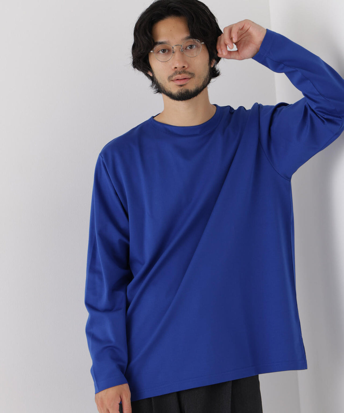「モダンコンフォートシリーズ」モクロディ ボートネック サイドスリット Tシャツ 6686223230