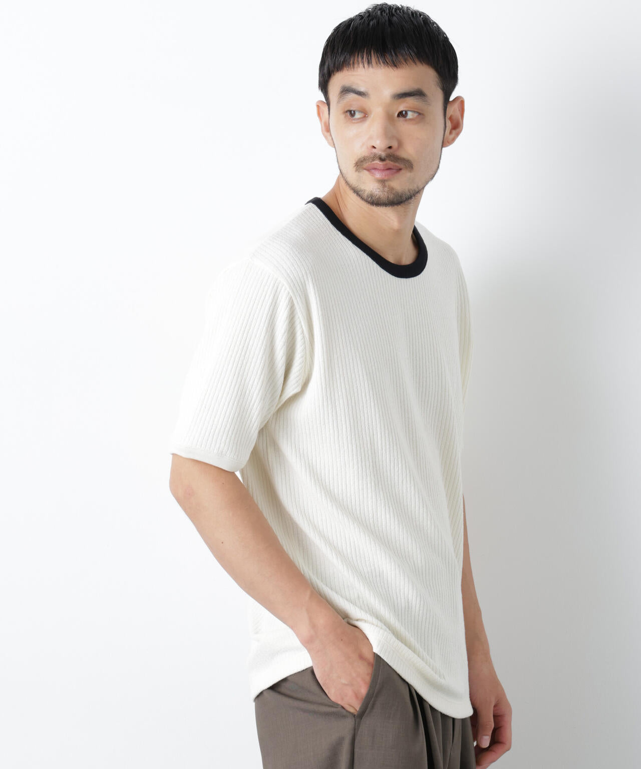 強撚ループヤーン針抜きリンガーTEE 6686224209