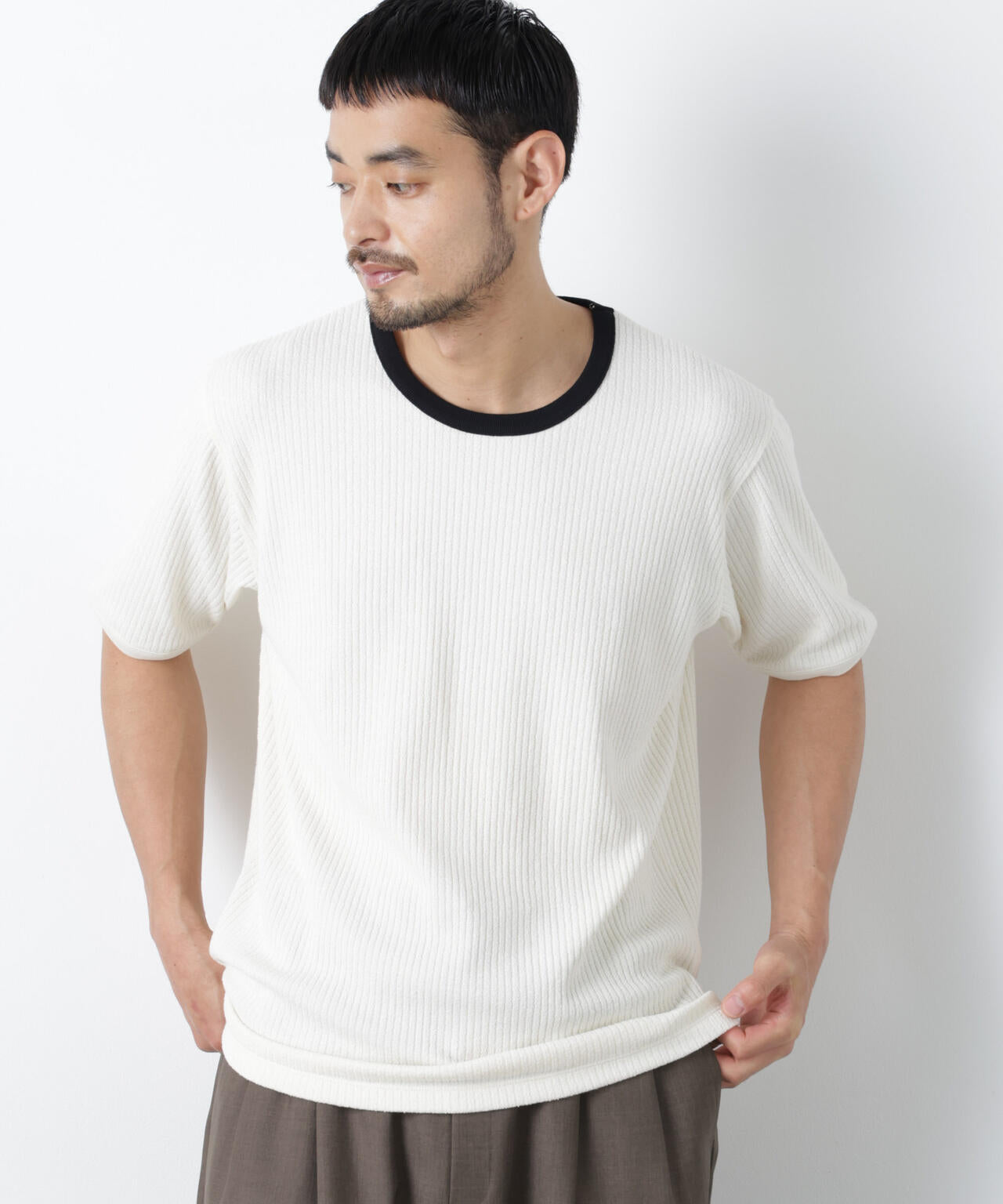 強撚ループヤーン針抜きリンガーTEE 6686224209