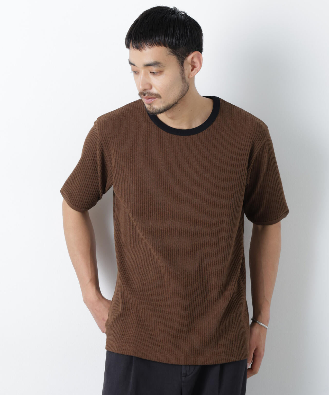強撚ループヤーン針抜きリンガーTEE 6686224209