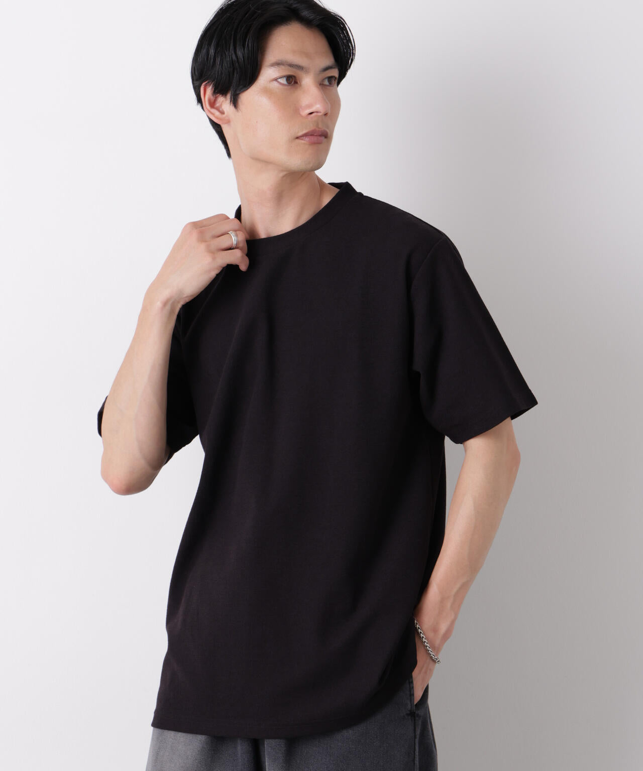 マイクロパイル クルーネックTシャツ 吸水速乾(セットアップ可) 6686224210