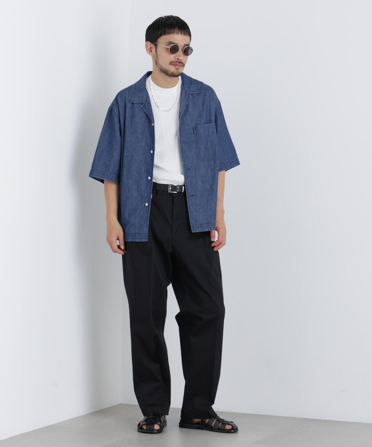 NewOnTrousers ウォッシュサテンWide テーパー 6686227203