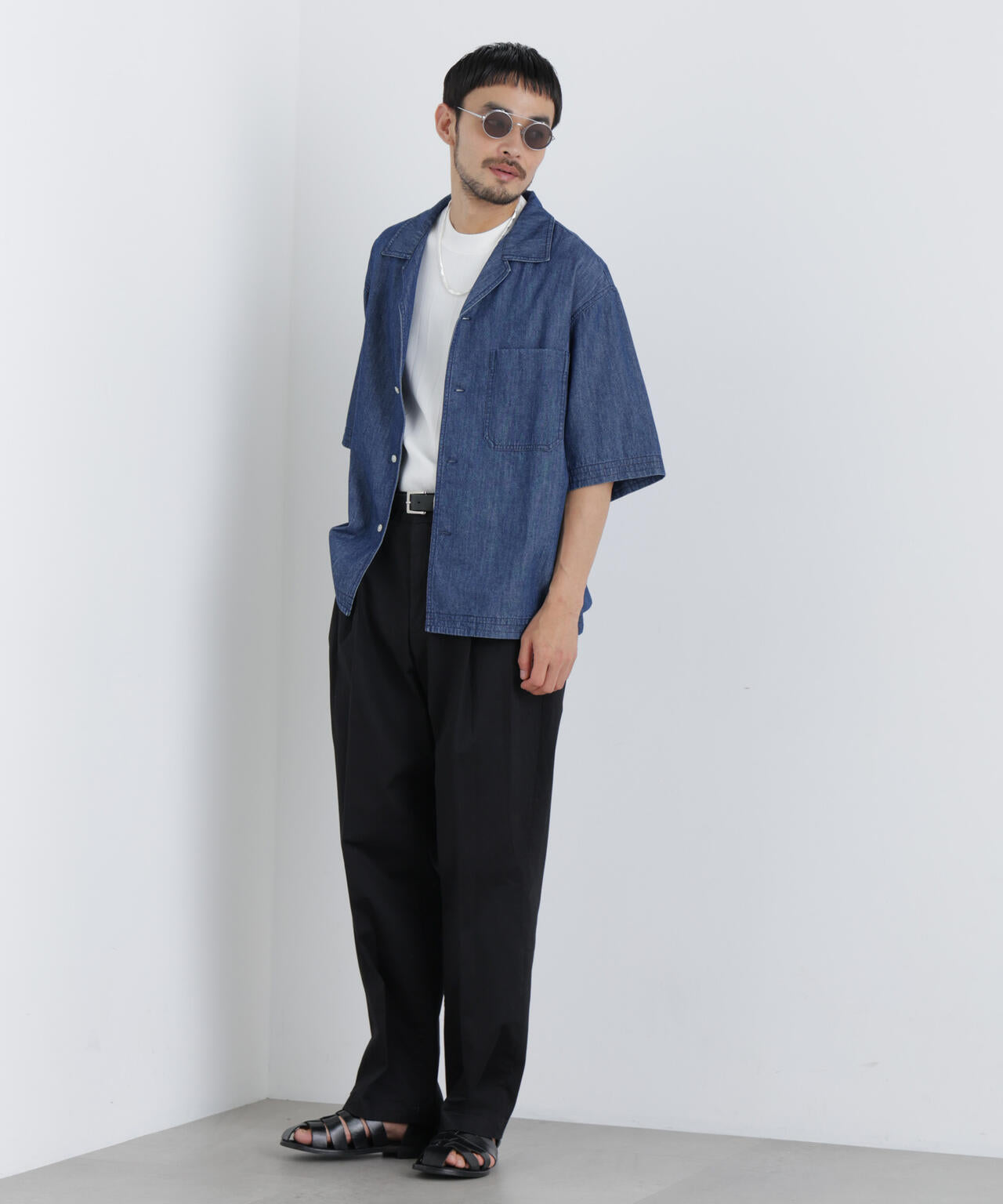 NewOnTrousers ウォッシュサテンWide テーパー 6686227203