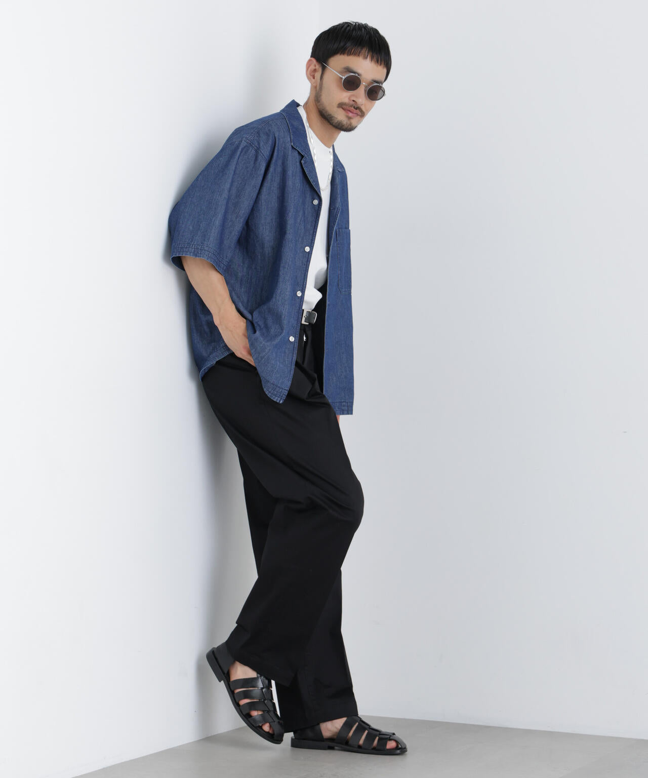 NewOnTrousers ウォッシュサテンWide テーパー 6686227203