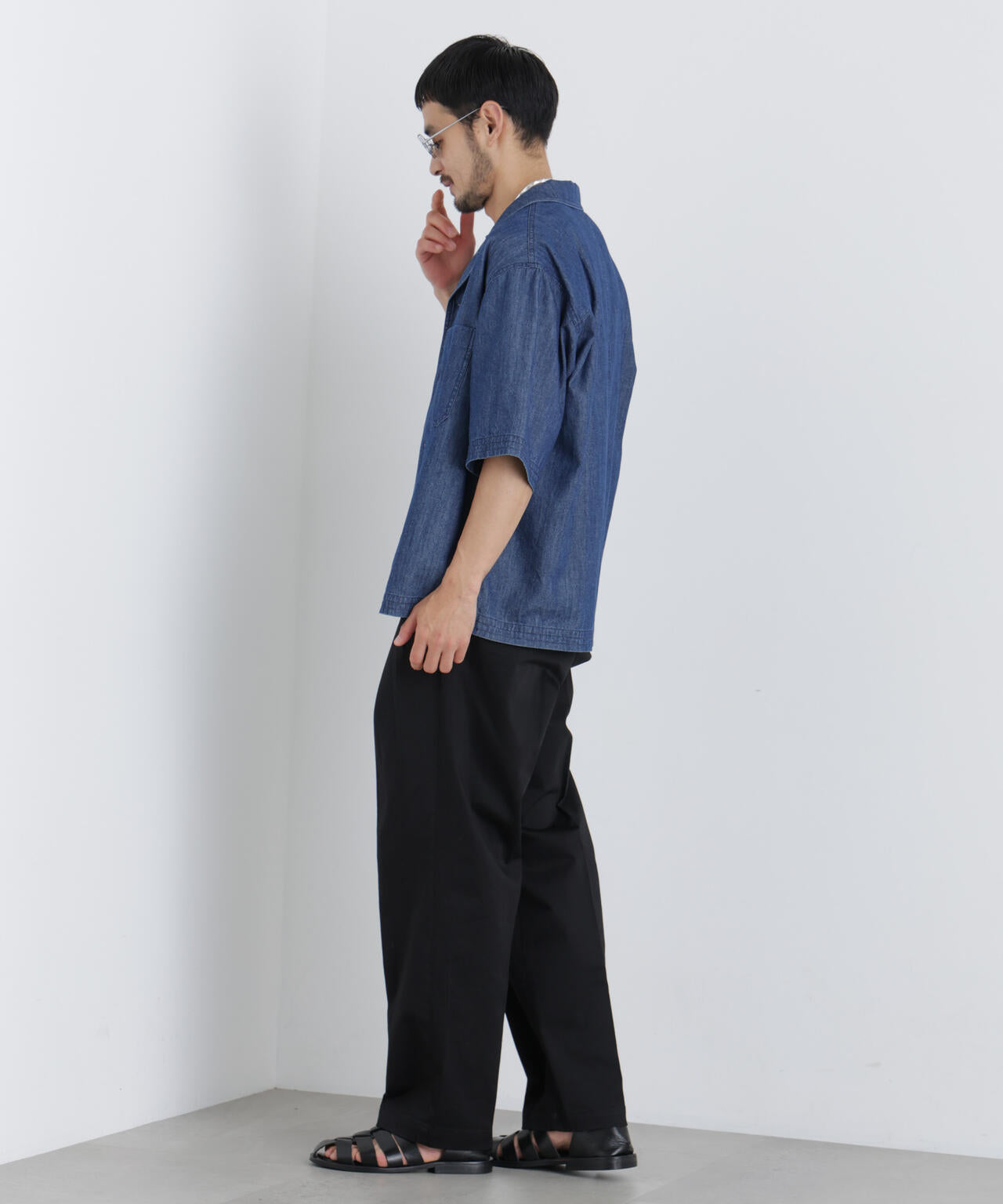 NewOnTrousers ウォッシュサテンWide テーパー 6686227203