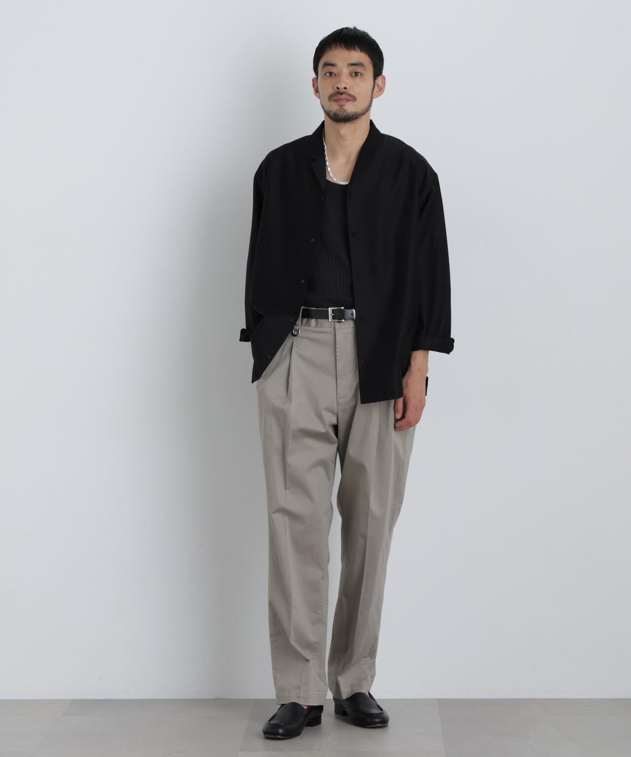 NewOnTrousers ウォッシュサテンWide テーパー 6686227203
