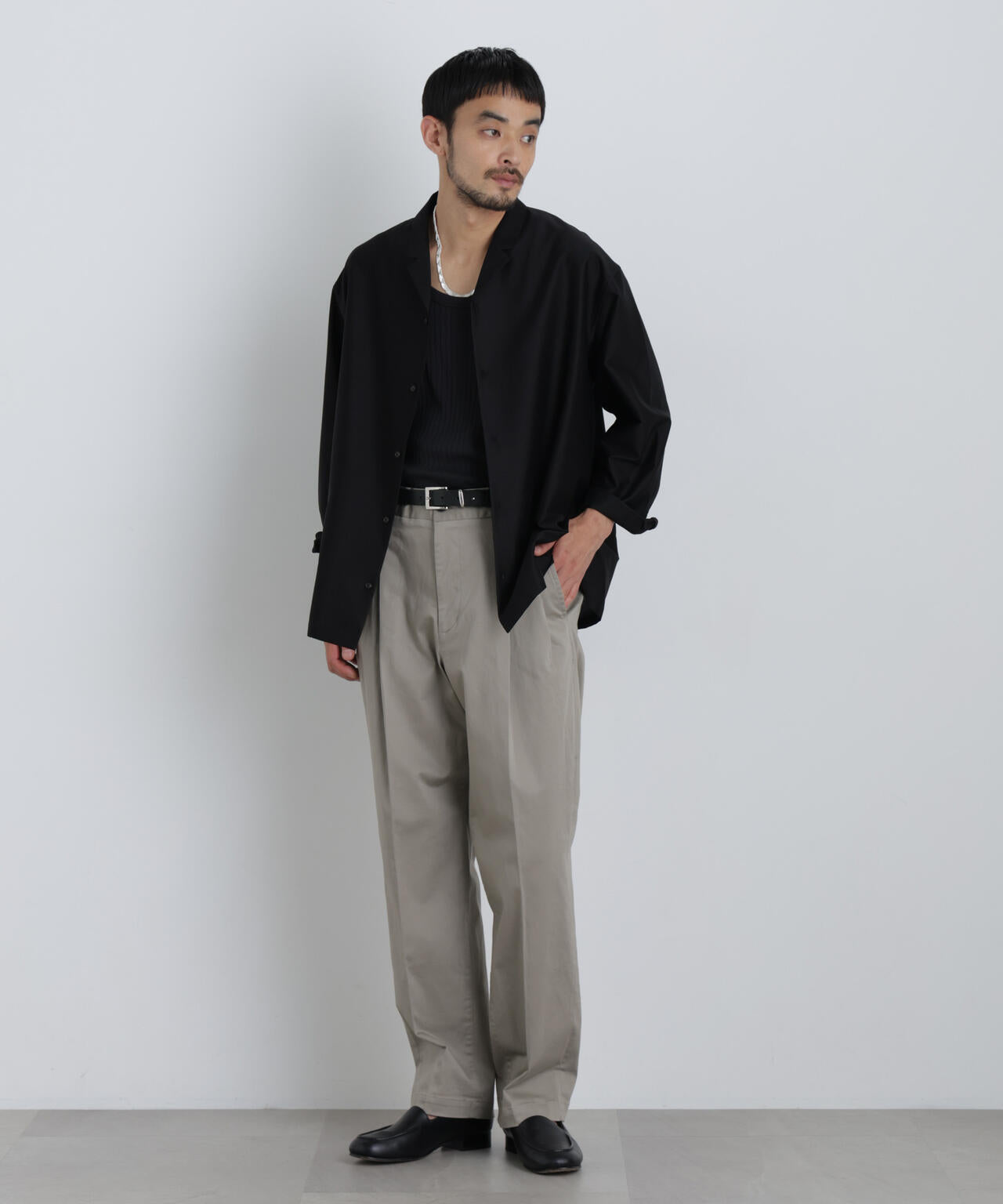 NewOnTrousers ウォッシュサテンWide テーパー 6686227203