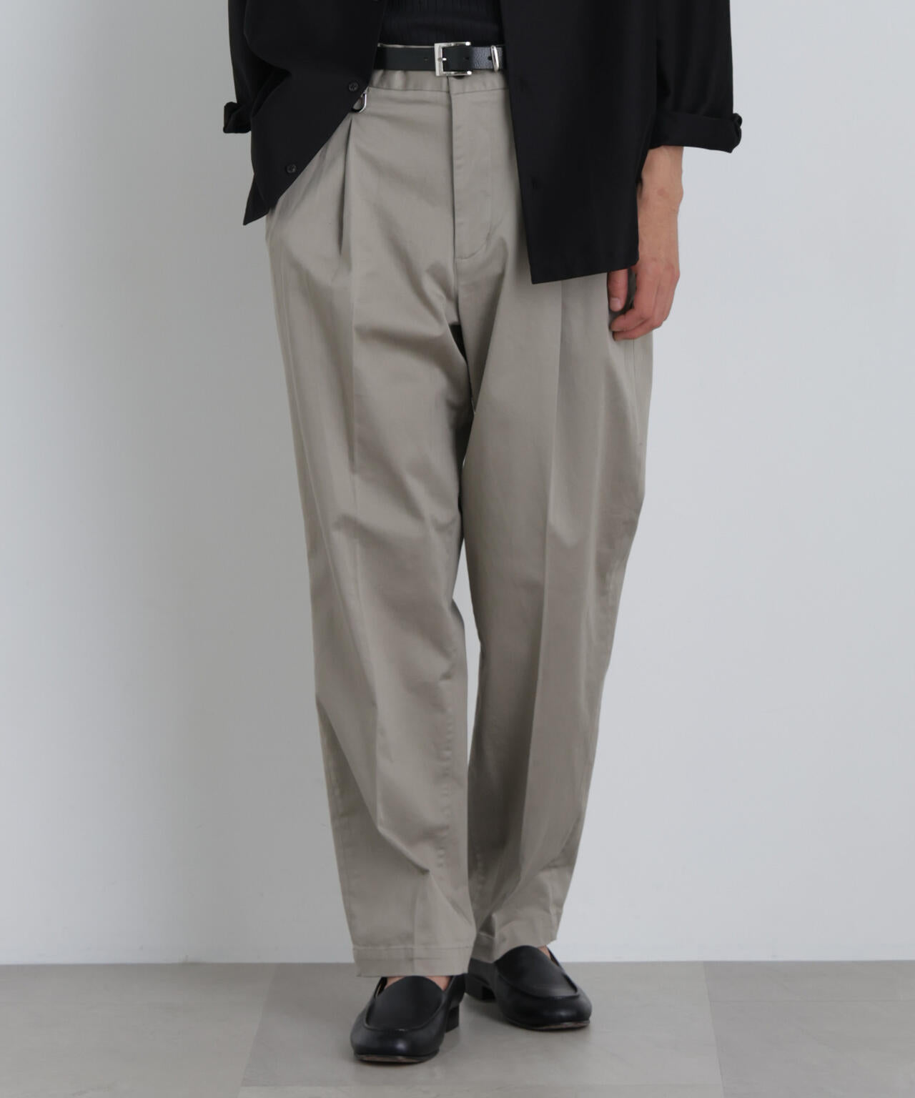 NewOnTrousers ウォッシュサテンWide テーパー 6686227203