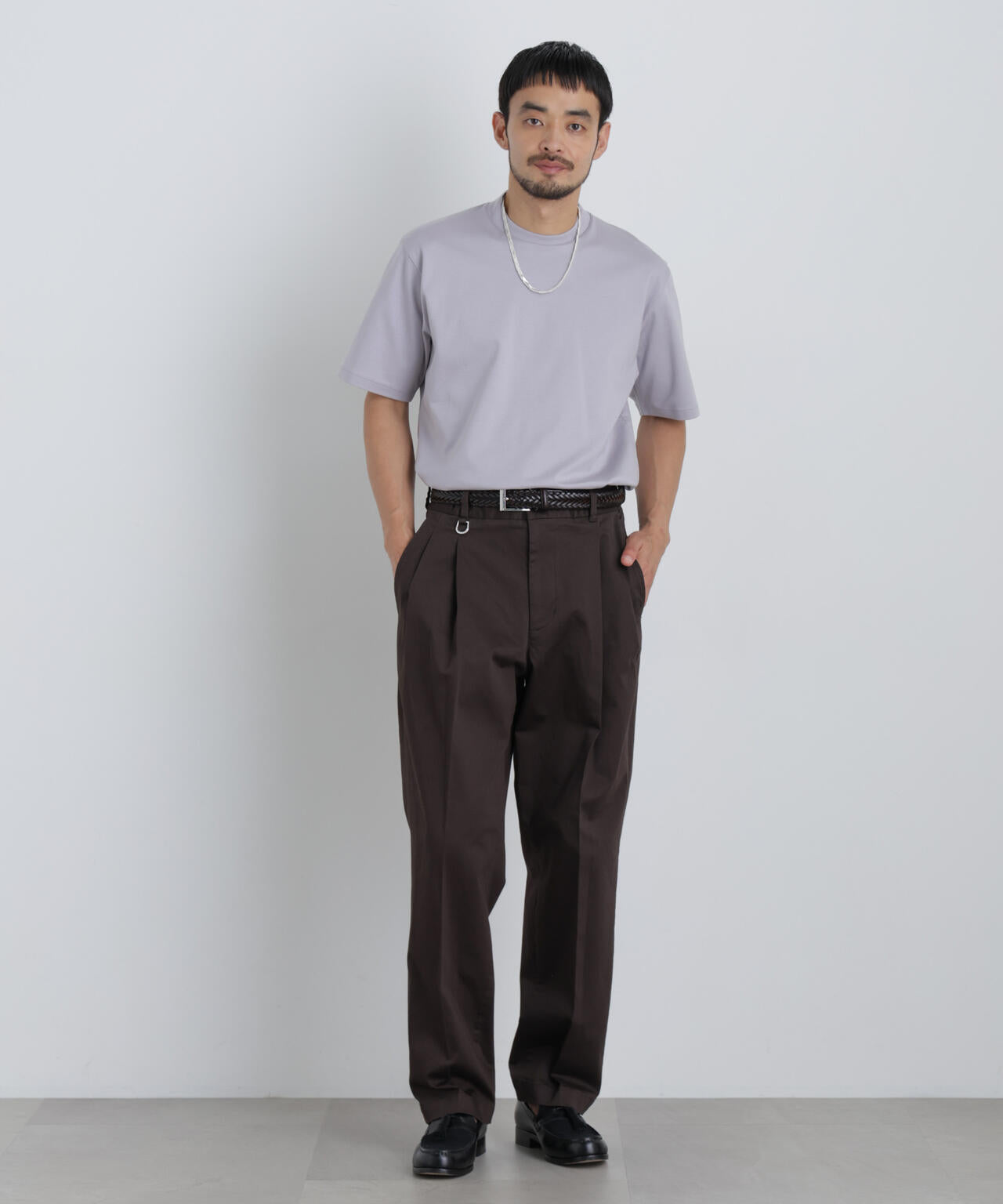 NewOnTrousers ウォッシュサテンWide テーパー 6686227203