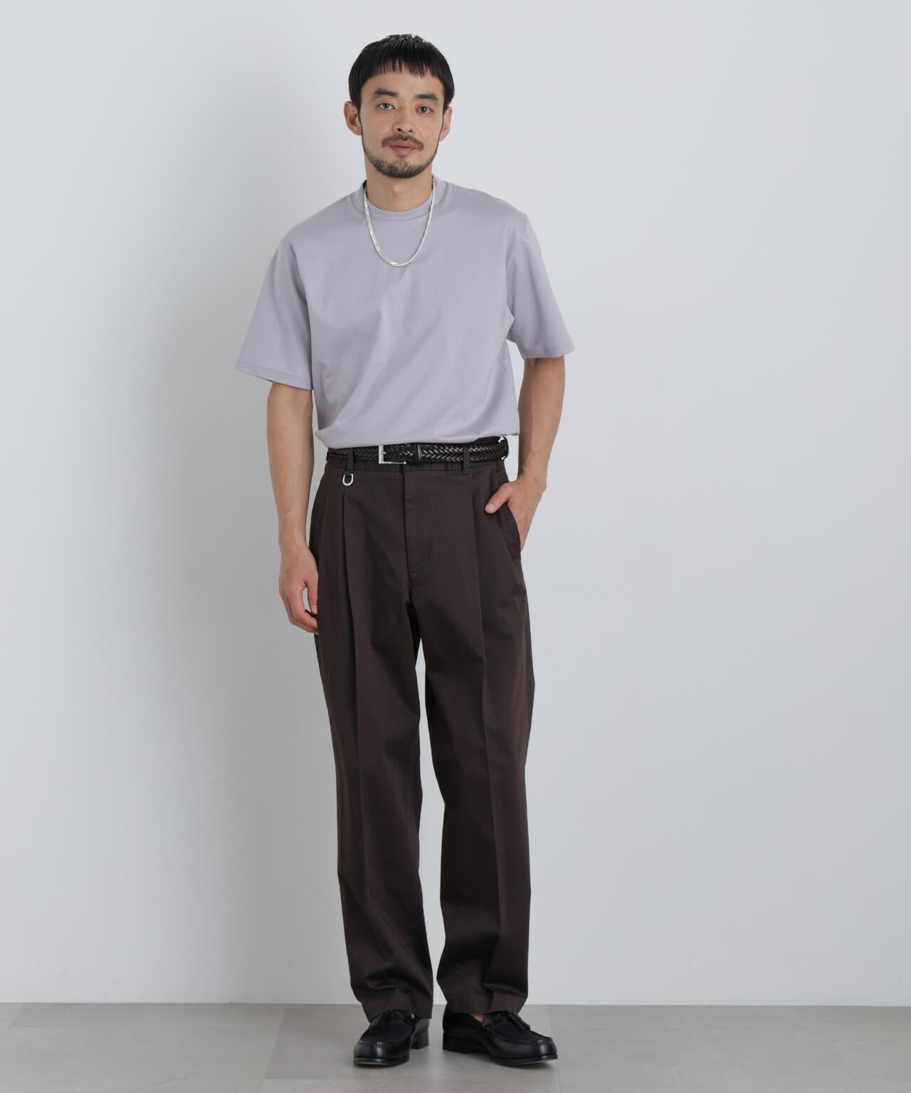 NewOnTrousers ウォッシュサテンWide テーパー 6686227203