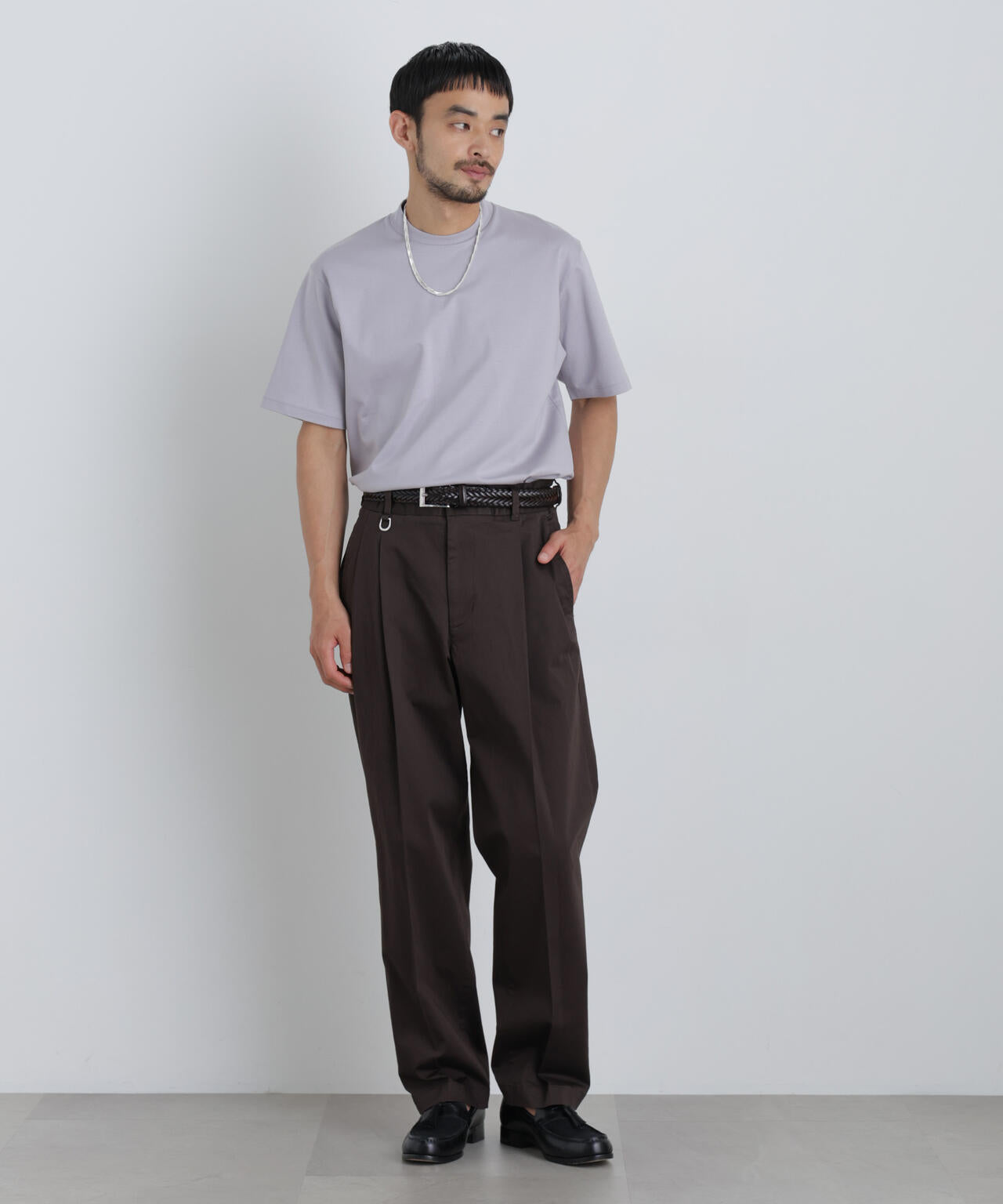 NewOnTrousers ウォッシュサテンWide テーパー 6686227203