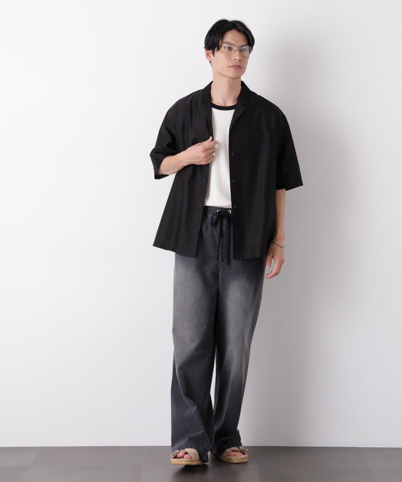 COOLLY DENIM ワイドイージーパンツ(接触冷感) 6686227205