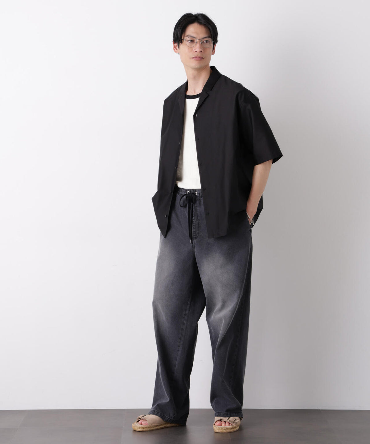 COOLLY DENIM ワイドイージーパンツ(接触冷感) 6686227205