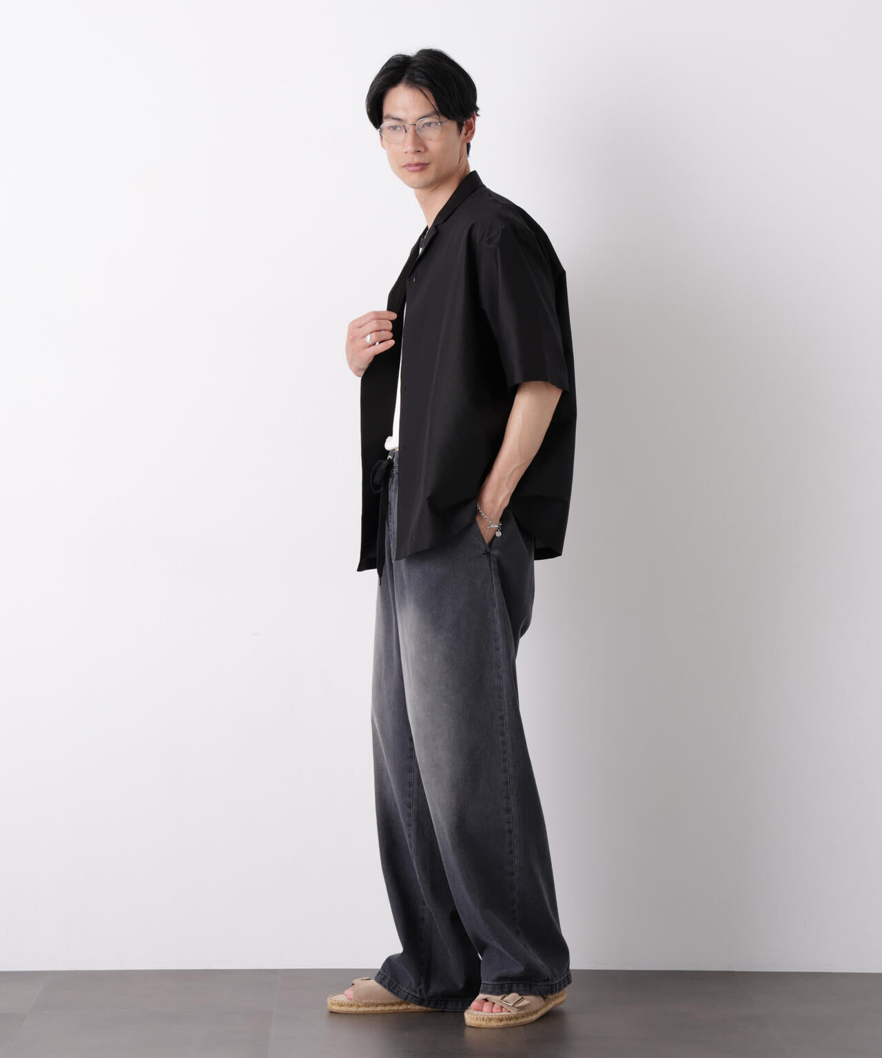 COOLLY DENIM ワイドイージーパンツ(接触冷感) 6686227205