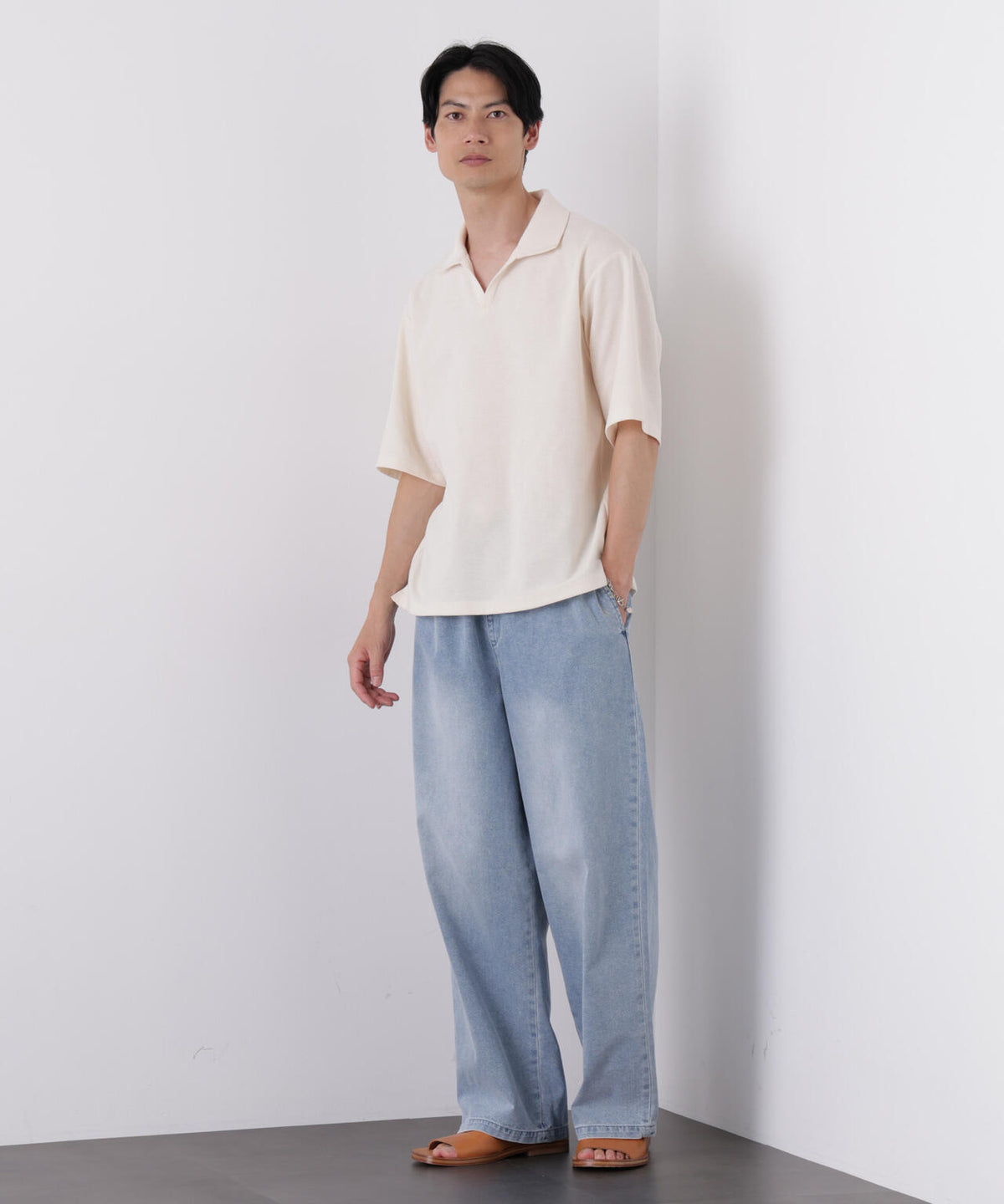 COOLLY DENIM ワイドイージーパンツ(接触冷感) 6686227205