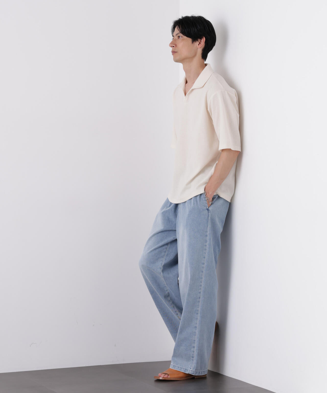 COOLLY DENIM ワイドイージーパンツ(接触冷感) 6686227205