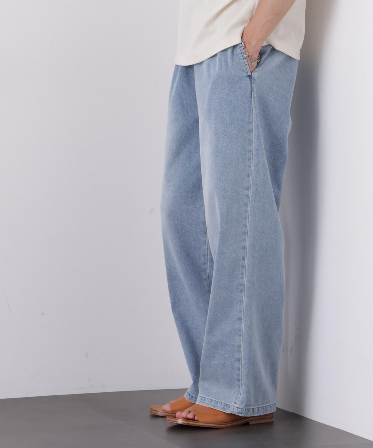 COOLLY DENIM ワイドイージーパンツ(接触冷感) 6686227205