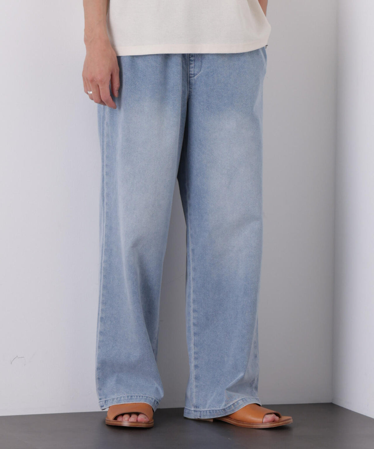 COOLLY DENIM ワイドイージーパンツ(接触冷感) 6686227205