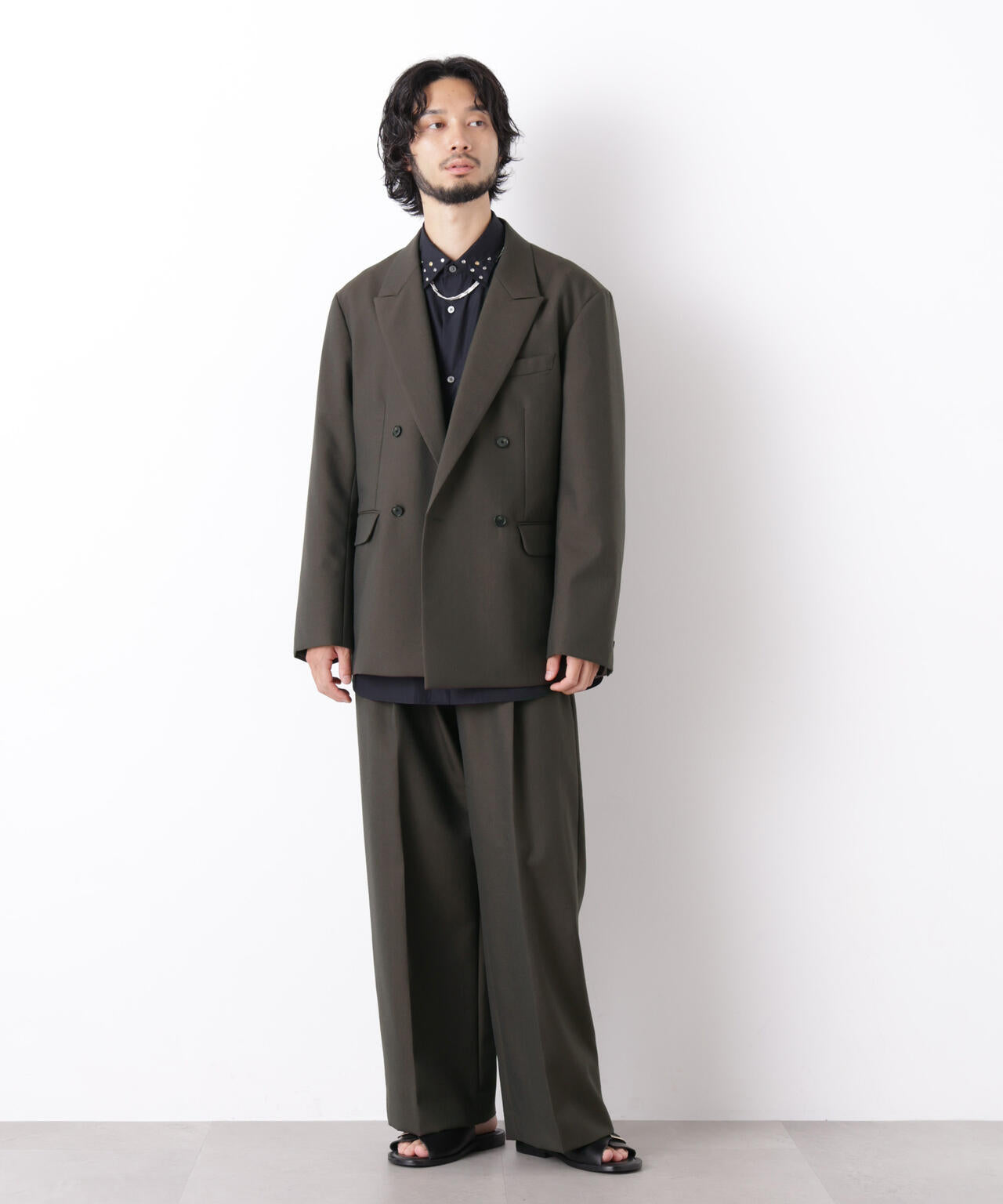 「ASSEMBLANC」WOOLOX 2タックトラウザーズ(セットアップ可) 6686227207