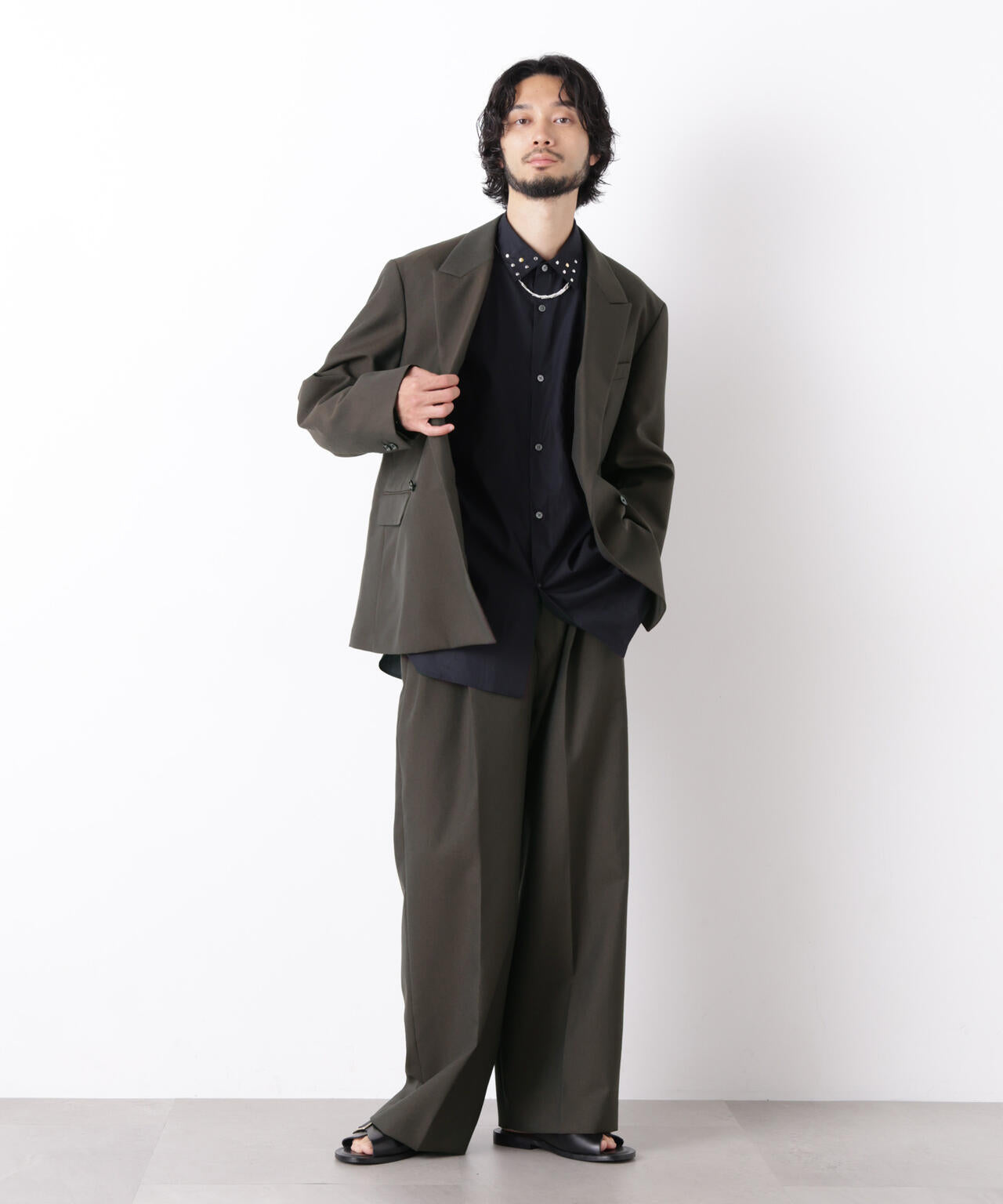 「ASSEMBLANC」WOOLOX 2タックトラウザーズ(セットアップ可) 6686227207