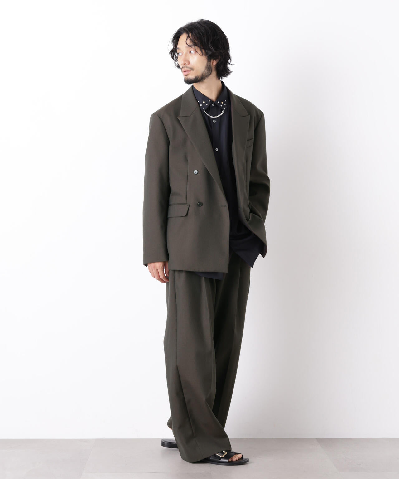 「ASSEMBLANC」WOOLOX 2タックトラウザーズ(セットアップ可) 6686227207