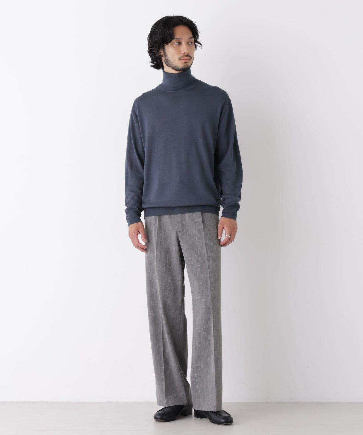 「DELEGANT」 ワンタックストレートトラウザーズ(セットアップ可) 6686227208