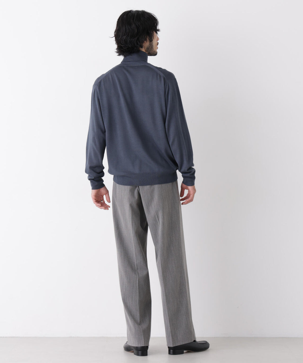 「DELEGANT」 ワンタックストレートトラウザーズ(セットアップ可) 6686227208