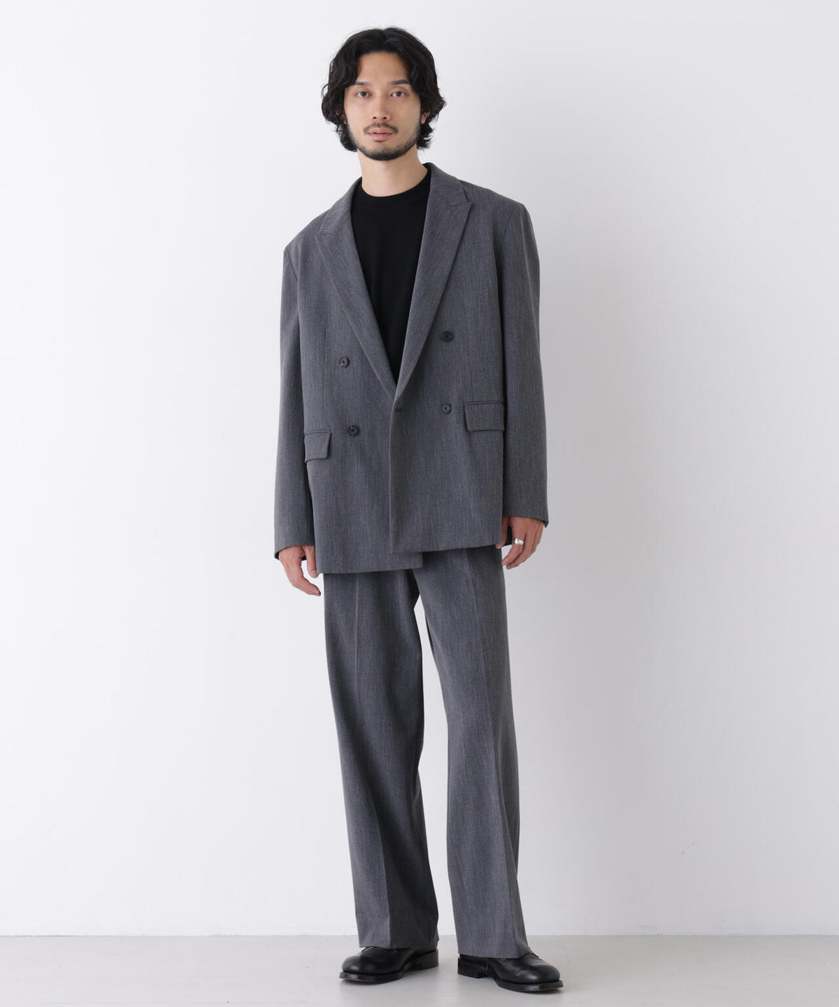 「DELEGANT」 ワンタックストレートトラウザーズ(セットアップ可) 6686227208