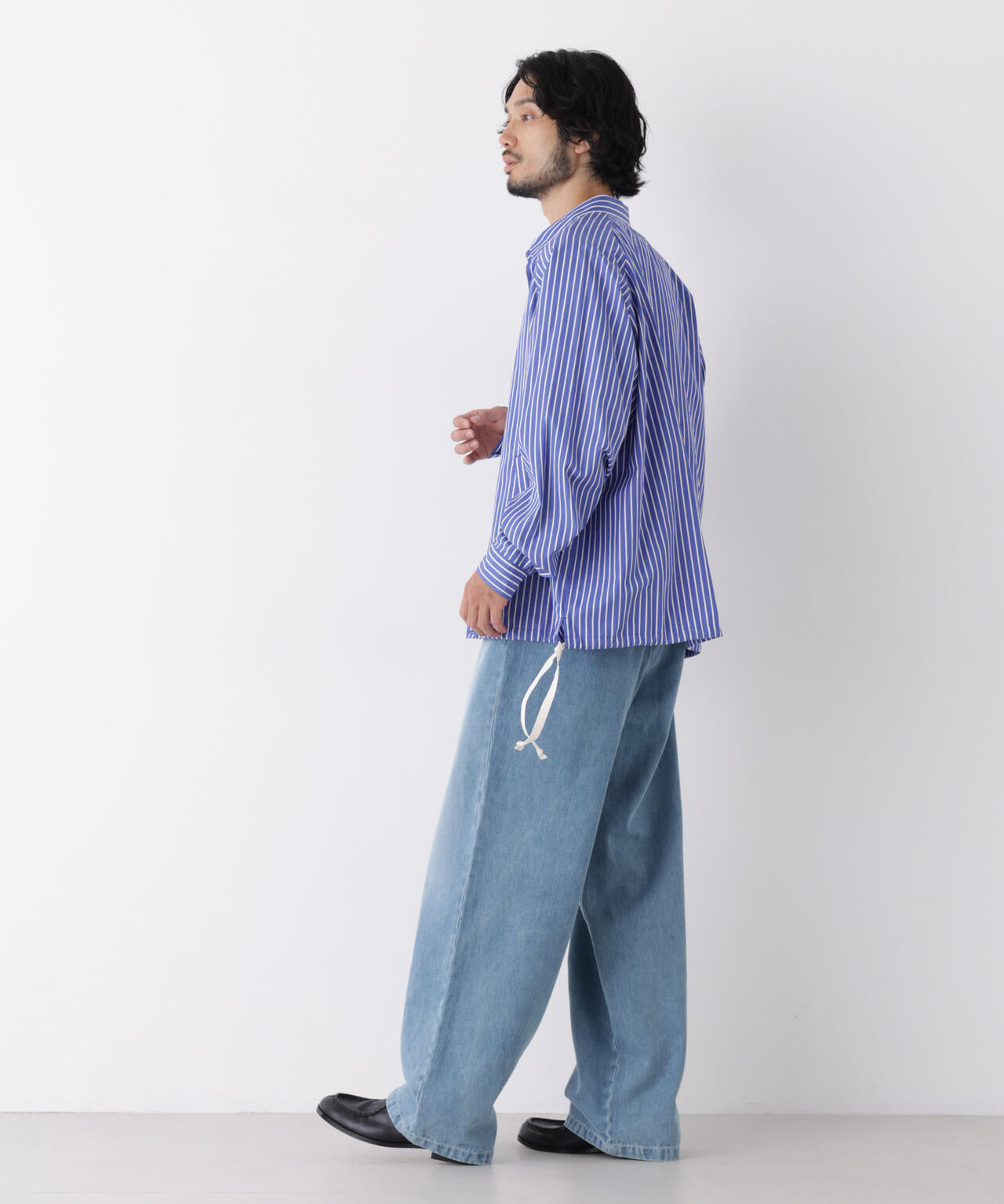 「OtoNANO」大人のワイドデニムパンツ 6686227212