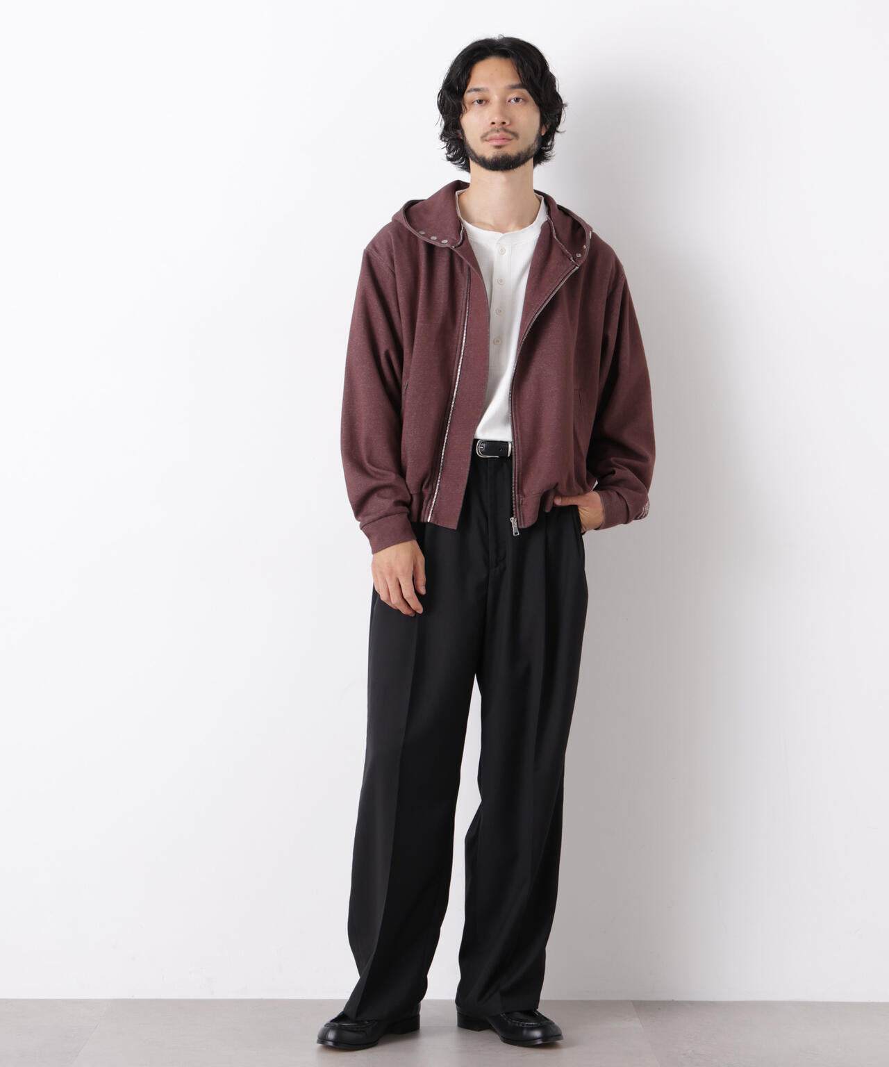 「OtoNANO」大人のワイドパンツ TRクリアツイルワイドイージーパンツ 6686227213
