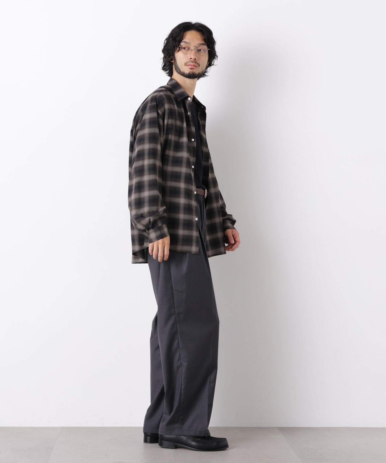 「OtoNANO」大人のワイドパンツ TRクリアツイルワイドイージーパンツ 6686227213