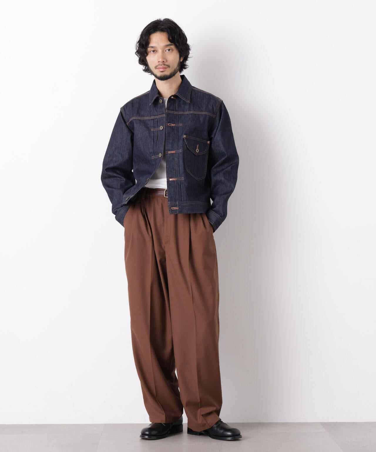 「OtoNANO」大人のワイドパンツ TRクリアツイルワイドイージーパンツ 6686227213
