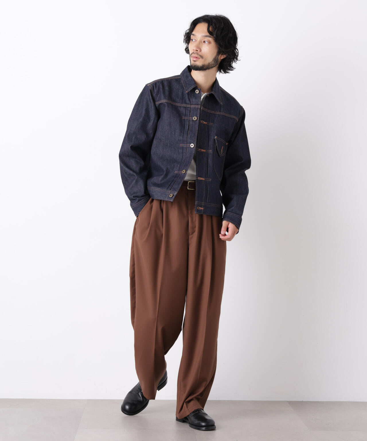 「OtoNANO」大人のワイドパンツ TRクリアツイルワイドイージーパンツ 6686227213