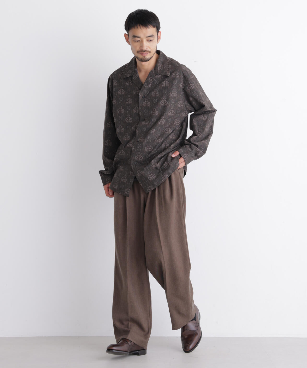 「OtoNANO」×masoret 1タックトラウザーズ 6686227216