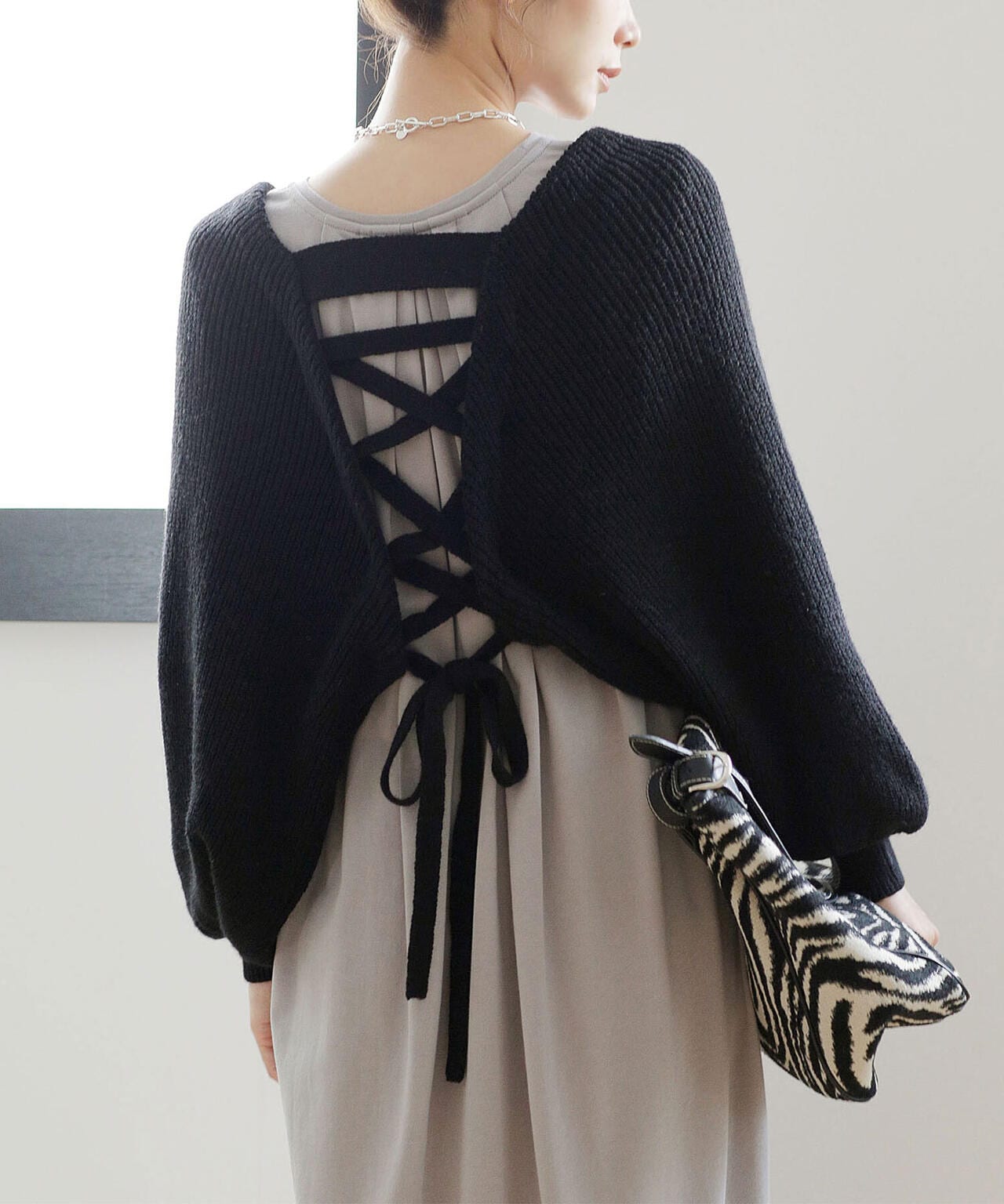 レースアップボレロ 長袖 6691222025