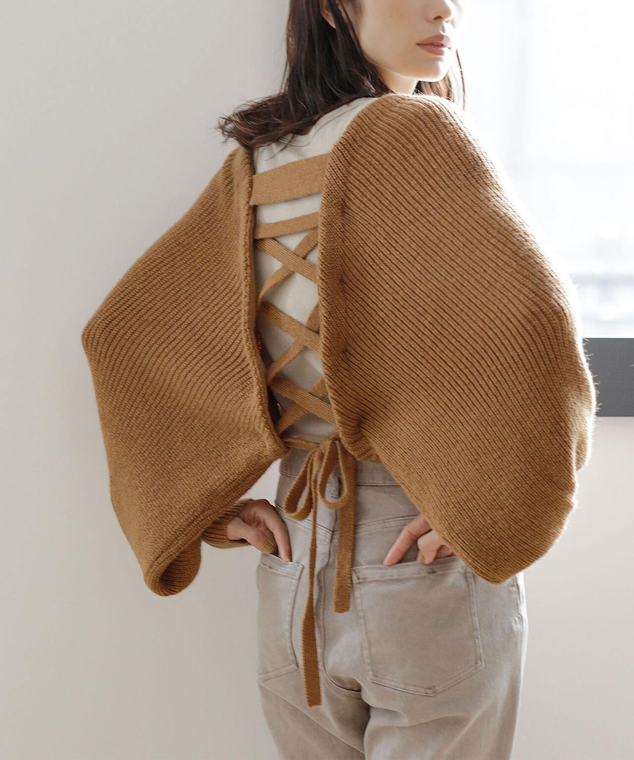 レースアップボレロ 長袖 6691222025