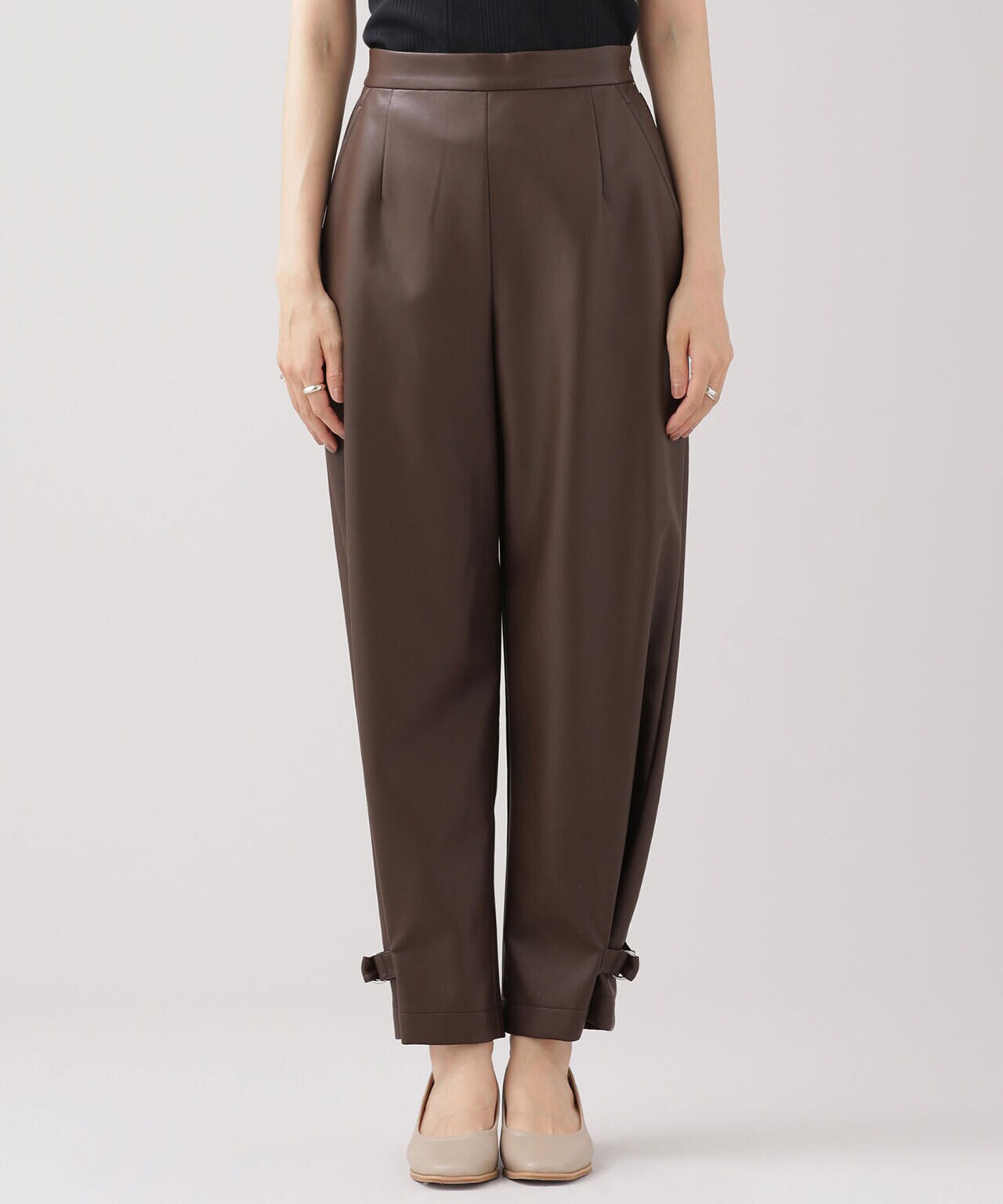 ヴィーガンレザー パンツ(セットアップ可) 6691227002